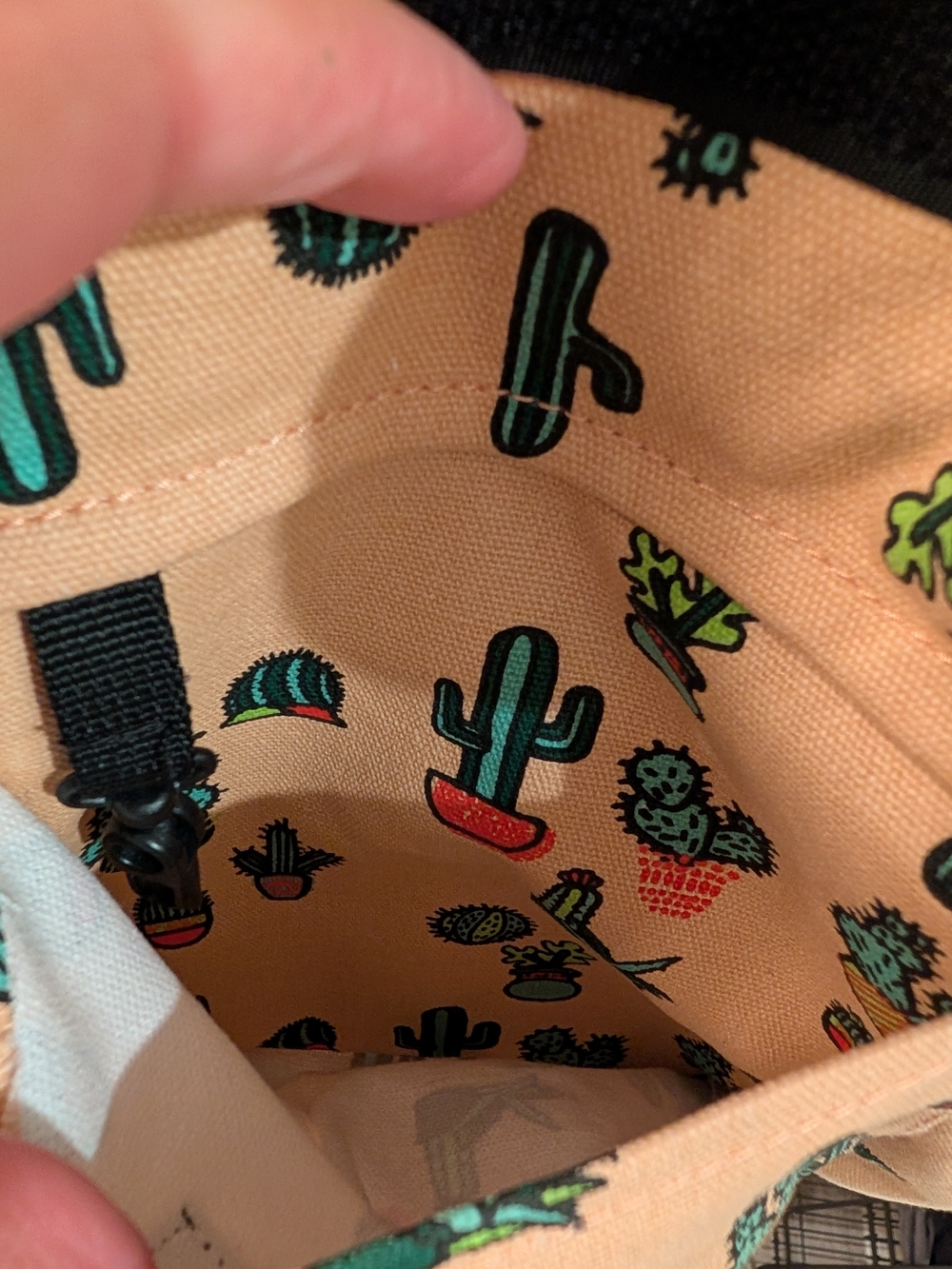 KAVU Peach Crossbody Bag with Cactus Print - Picture 7 of 11